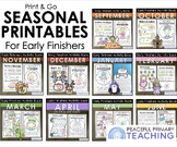 Seasonal Printables Workbook Bundle of No Prep Activities 