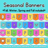 Seasonal Rainbow Banners *Bright* For Fall, Winter, Summer
