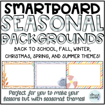 Preview of Seasonal SMART Notebook SMARTBOARD Backgrounds - Editable