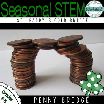 Preview of STEM Challenge St. Patrick's Day STEM: Coin Bridge