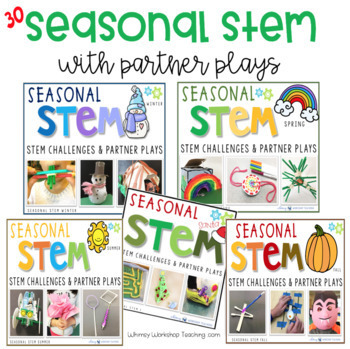 Preview of STEM Seasonal BUNDLE  - 30 Projects with Partner Plays STEM + Writing Spring