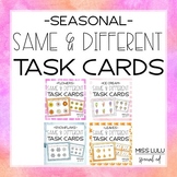Seasonal Same & Different Task Card Bundle