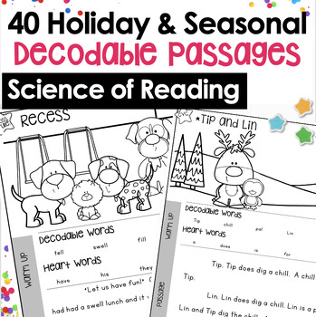 Preview of Decodable Reading Passages with Comprehension Questions & Science of Reading