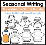 Seasonal Shape Activity Writing Booklets Fall Thanksgiving
