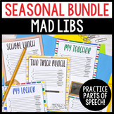 Seasonal Mad Libs Activities to Practice Parts of Speech
