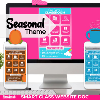 Preview of Seasonal Parent Communication Google Slides Editable Smart Class App Website