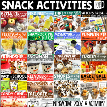 Preview of Seasonal Snack Activities in a Cup Growing Bundle