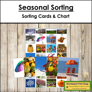 Preview of Seasonal Sorting Cards & Control Chart