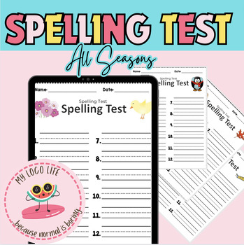 Preview of Seasonal Spelling Test
