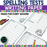 Seasonal Spelling Test Paper Templates | Writing Paper