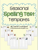 Seasonal Spelling Test Templates