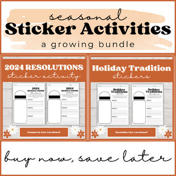 Preview of Seasonal Sticker Activities Bundle