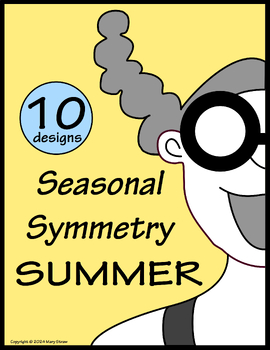 Preview of Seasonal Symmetry Activity Coloring Pages: SUMMER