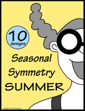 Seasonal Symmetry Activity Coloring Pages: SUMMER