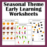 Seasonal Theme Early Learning Worksheets -40 Early Learnin