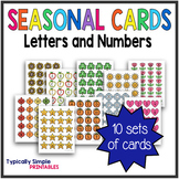Seasonal Themed Cards - Letters and Numbers