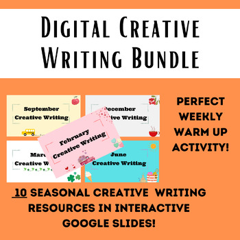 Preview of Seasonal Themed Digital Creative Writing Activity Bundle