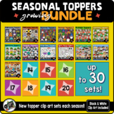 Seasonal Toppers UP TO 30 Clip Art Sets GROWING BUNDLE (ab