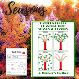 Seasonal Tree Pattern Block Mat Printables & Worksheets