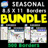 Seasonal Ultra-Thin Borders (8.5x11) BUNDLE - Google Slide