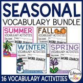 Seasonal Vocabulary Activities | Themed Vocabulary Bundle