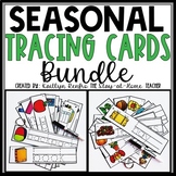 Seasonal Vocabulary Tracing Cards YEAR-LONG BUNDLE | Write