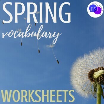 Preview of Spring Vocabulary Worksheets for Adult ESL