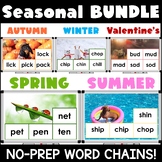 Seasonal Word Chain Mystery Picture Phonics BUNDLE