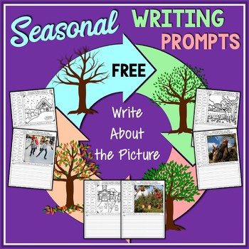 Preview of Seasonal Write About The Picture FREE