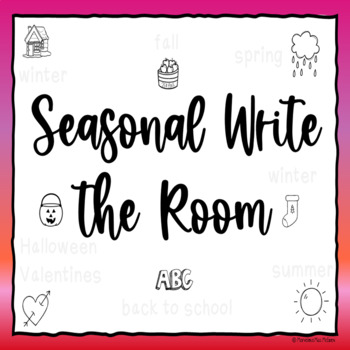 Preview of Seasonal Write the Room Editable PPT