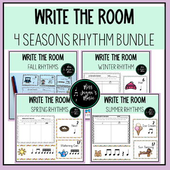 Preview of Seasonal Write the Room Rhythm Bundle