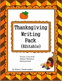 Seasonal Writing Activities | Thanksgiving