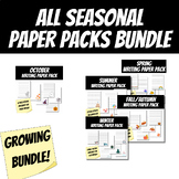 Seasonal Writing Paper Packs - GROWING BUNDLE