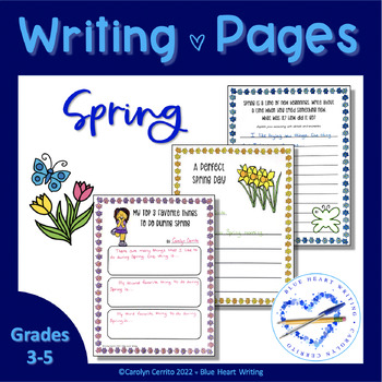 Seasonal Writing Prompts by Blue Heart Writing | TPT