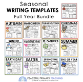 Seasonal Writing Templates Full Year Bundle 13 Holidays 1s