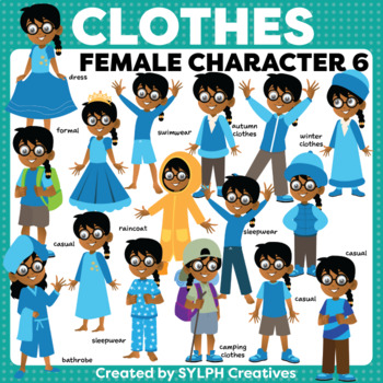 Seasonal and Everyday Clothes ClipArt {Sylph Female Character 6}