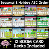 Seasonal and Holiday ABC Order BOOM CARD Bundle - Digital 