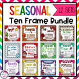 Seasonal and Holiday Counting Ten Frame BUNDLE - 12 Sets :