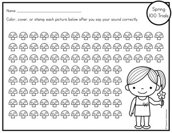 Seasons 100 Trials Articulation Worksheets for Speech Therapy | TPT
