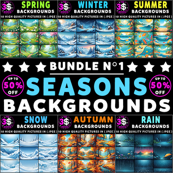 Preview of Seasons Backgrounds Bundle N° 1 - 60 Pictures