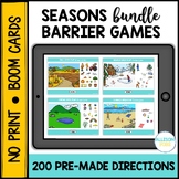 Seasons Barrier Games BOOM Cards™️ Bundle Speech Therapy -