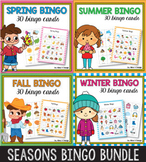 Seasons Bingo Game BUNDLE Thanksgiving Bingo Cards 
