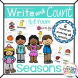 Seasons Bundle Write the Room Count the Room Summer Fall W