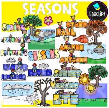 Preview of Seasons Clip Art Set {Educlips Clipart}