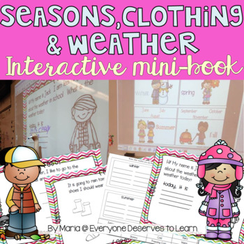 Preview of Seasons, Clothing, and Weather {Posters, Sorts, and a Mini Book}