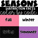 Seasons Color by Number - Subtraction Facts to 20 Fall Win