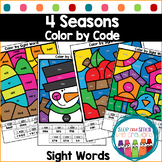 Seasons Color by Sight Word | 1st Grade Sight Word Color b