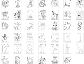 Holiday/Seasons Coloring Pages & Printables: Thanksgiving, Halloween, etc.