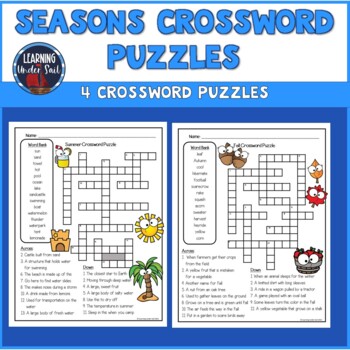 Preview of Seasons Crossword Puzzle
