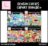 Seasons Cuties Clipart (Winter/Spring/Summer/Fall Clipart)